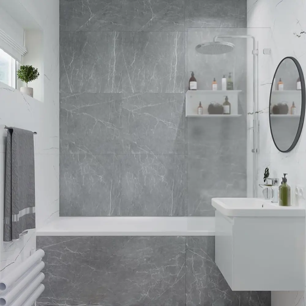 Глазурованный керамогранит Estima Мелоди MO103 60x60 см 1.44 м² неполированный цвет серый STLM-2180154