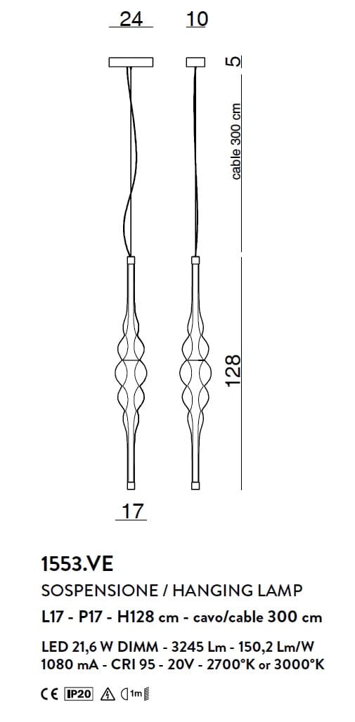 Подвесной светильник из дутого стекла Cangini & Tucci Frequency ARCH-00114751 - Вид №9
