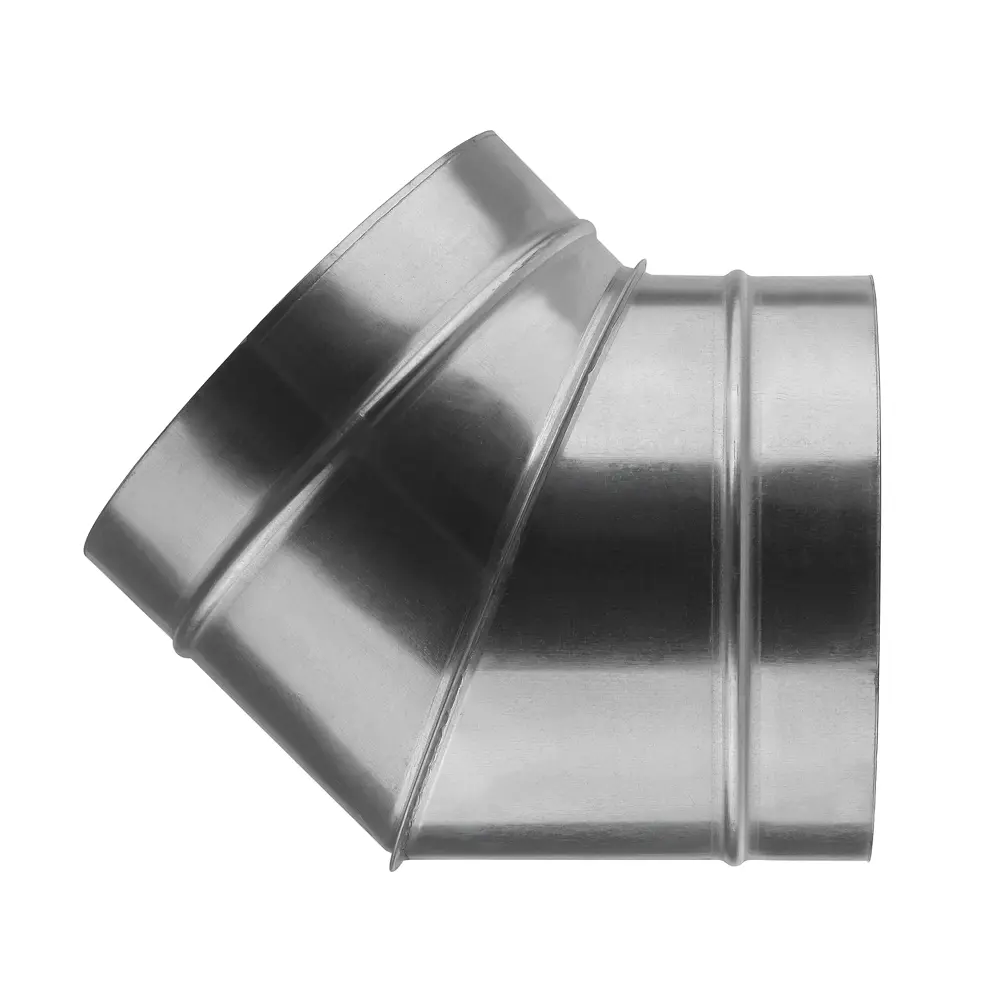 Отвод для круглых воздуховодов Ore D400 мм 45 градусов оцинкованный металл STLM-2144589 - Вид №1