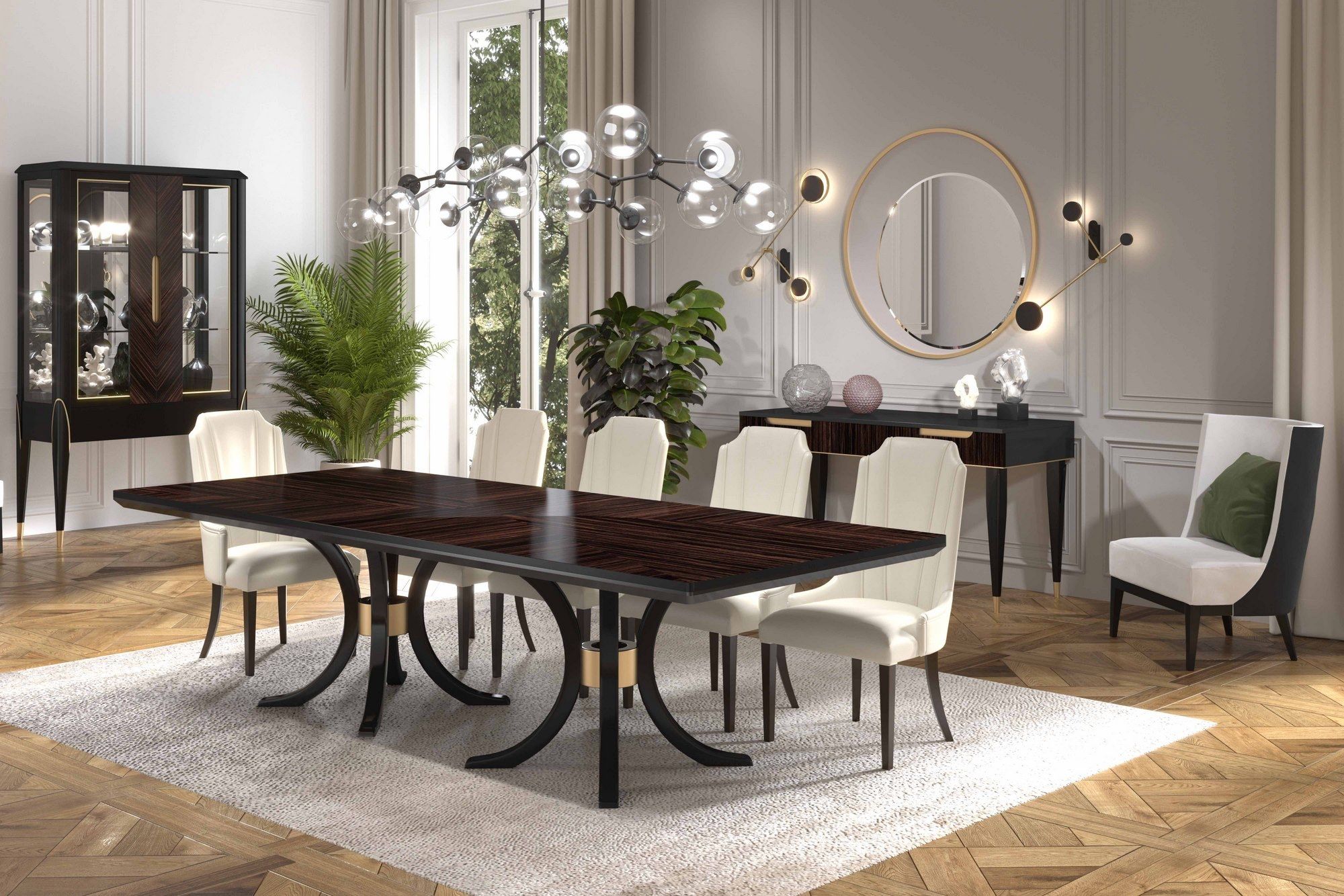 Прямоугольная консоль из шпона с ящиками GUERRA VANNI Iconic ARCH-00008204 - Вид №2