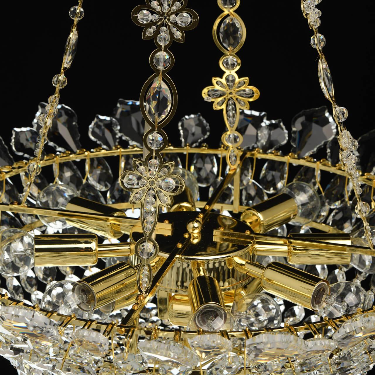 Подвесная люстра MW-Light Патриция 2 447010612 MW-LIGHT ДИЗАЙНЕРСКИЕ, ПАТРИЦИЯ 181812 Золотой  - Вид №1