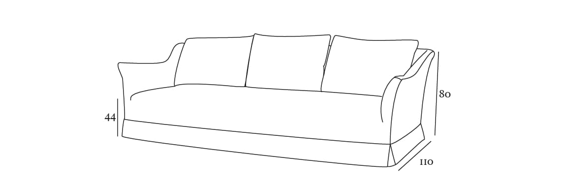 Ткань линейный диван Collett & Victor LOUISA ARCH-00014030 - Вид №1