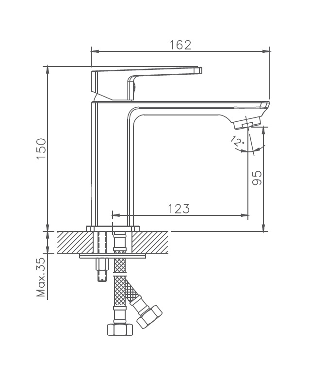 HB10176 Смеситель для раковины , хром Haiba  - Вид №2
