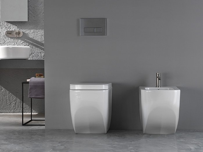 Y1F9 Рядом с стенкой Унитаз PURE RIM без оправы Hatria Y3AY01 - Вид №2