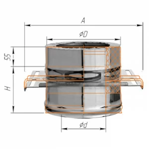 Монтажная площадка Ferrum Ф160х250 нержавеющая сталь (430)