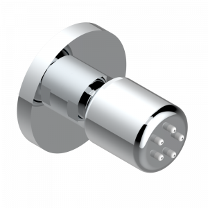 A34-290/B Форсунка гидромассажная встраиваемая в стену 1/2" с защитой от жёсткой воды Thg-paris Bambou с хрусталём янтарного цвета Хром