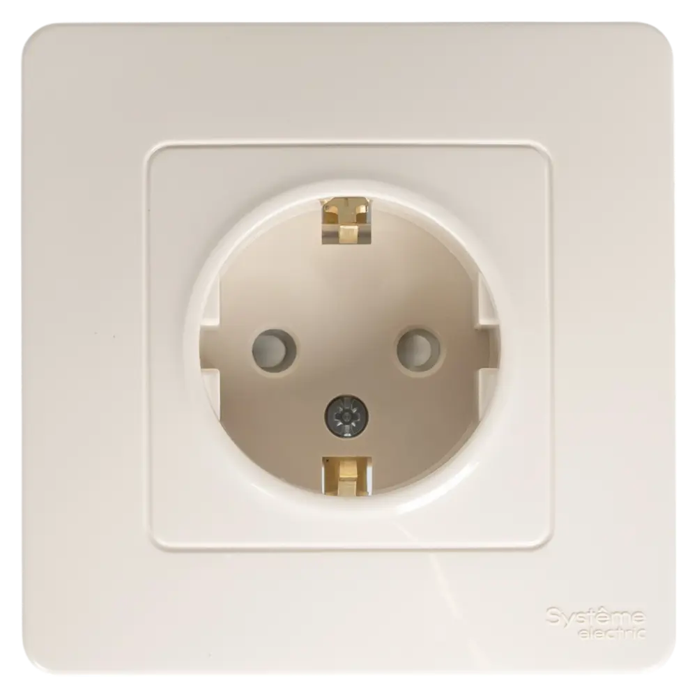 Розетка встраиваемая Systeme Electric Blanca с заземлением со шторками 16 А цвет бежевый 84500050 STLM-2174058