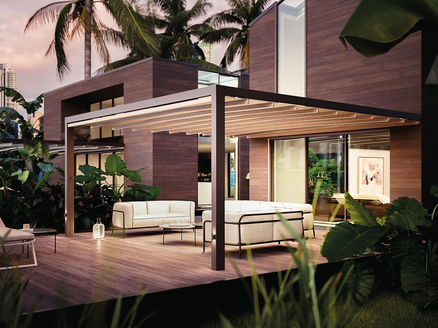 Алюминиевая беседка с раздвижной крышкой Pratic Hi Pergolas ARCH-00071476