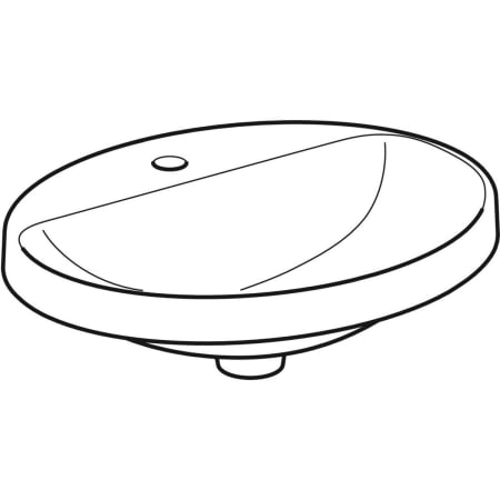 500.712.01.2 Встраиваемая раковина Geberit VariForm овальной формы, с полкой для отверстия под смеситель Geberit  - Вид №12
