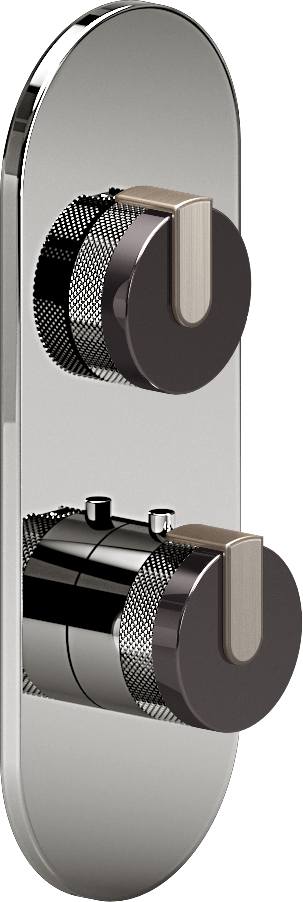 E-8026-R1OXE0-L1BNi-PC-T Планка M-Series с 2 ручками - Внешняя часть GRAFF MOD+