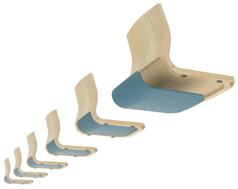 ONDARRETA Штабелируемый деревянный стул Silu sun-id-1474673 - Вид №15