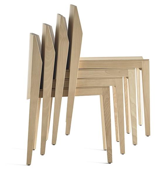 Capdell Штабелируемый деревянный стул Isa 140l - Вид №1