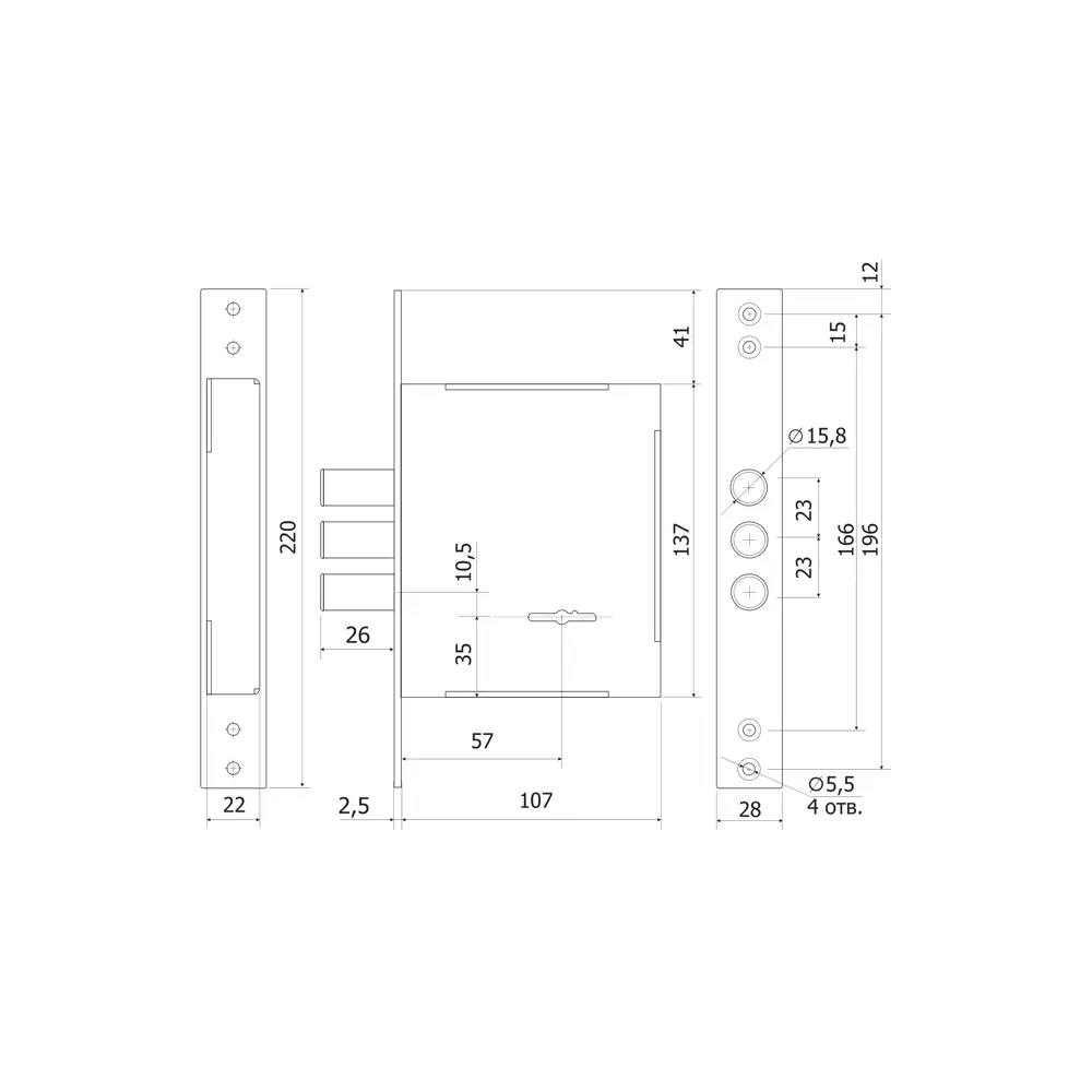Врезной сувальдный замок ГАРДИАН-6001 с защитой от взлома 82391215 STLM-0026247 - Вид №4