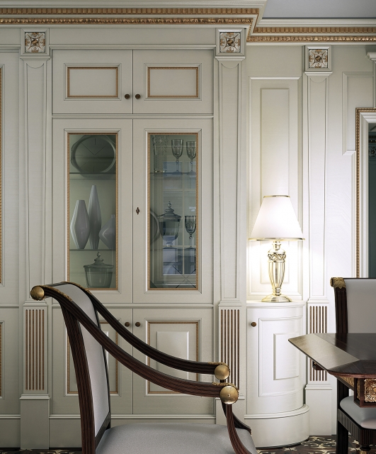 Regency5 Tifernoit Белый лакированный буазери в стиле регентства Soggiorno  - Вид №12