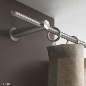 VS20-100-1400 Комплект карнизов: 140 см с 2 кронштейнами (среднее расстояние от стены) PHOS