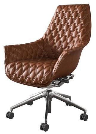 Caroti Кожаное вращающееся кресло для офиса Via montenapoleone 1077  - Вид №1