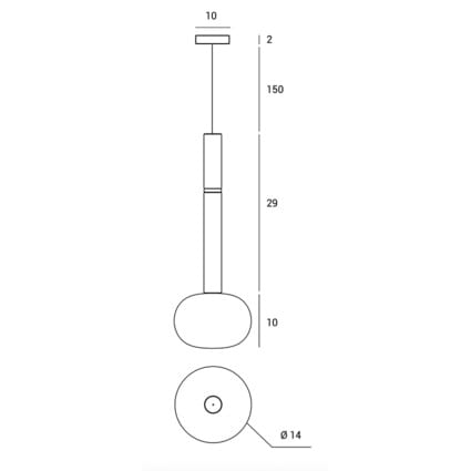Подвесной светильник из металла и опалового стекла Miloox Mose ARCH-00084480 - Вид №10