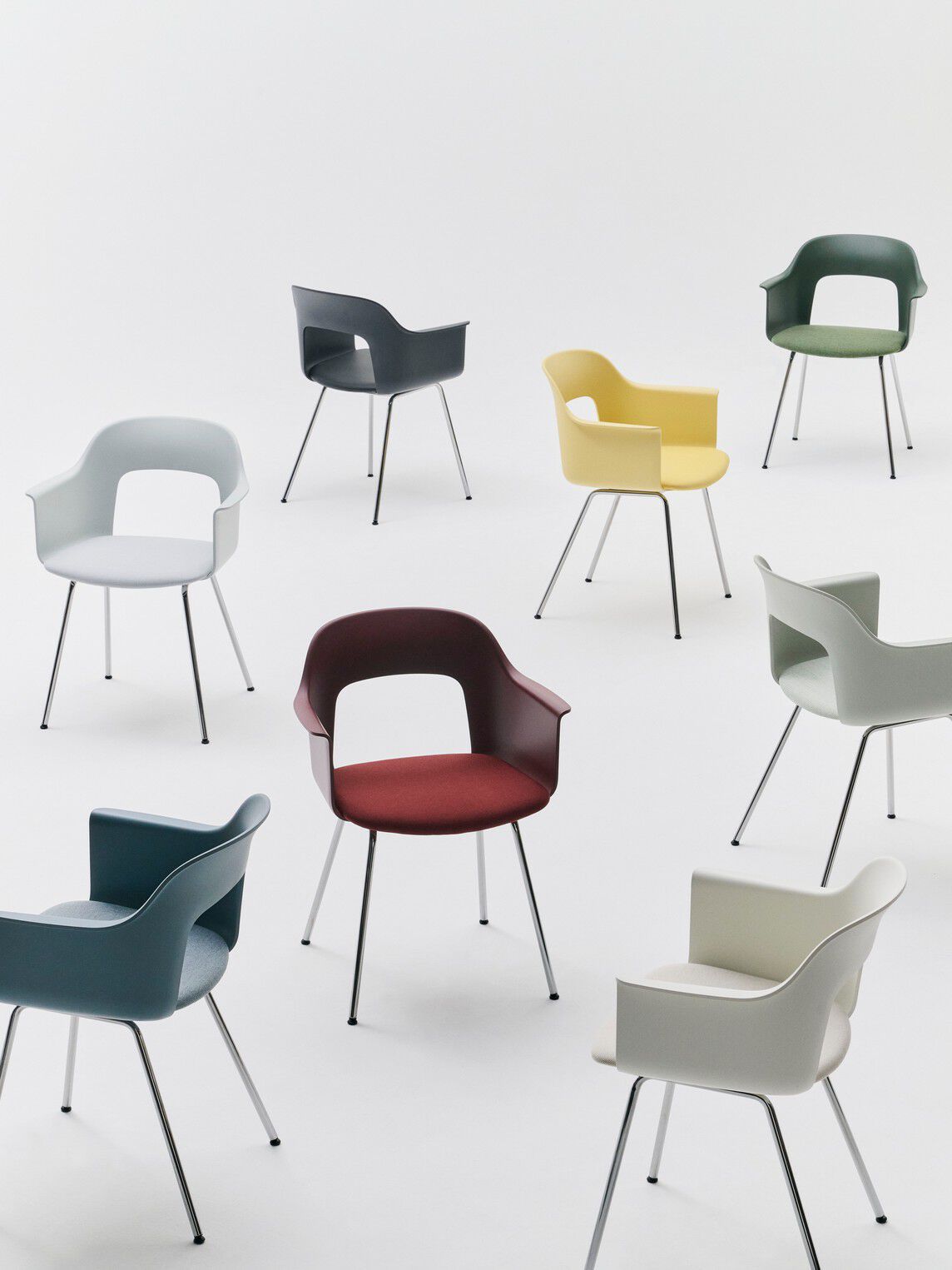 Стул из полипропилена с мягким сиденьем с подлокотниками Hay макет ARCH-00119434 - Вид №25