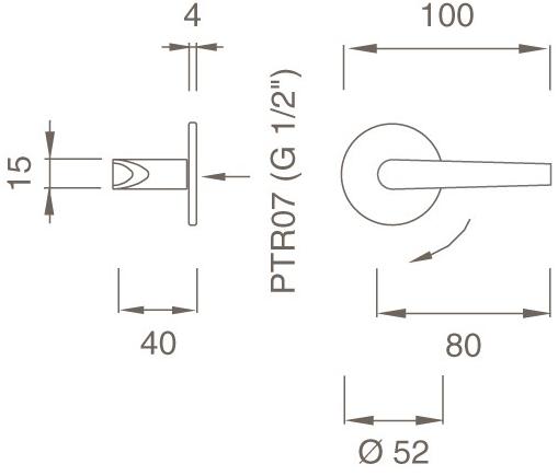 Ceadesign Настенный кран для холодной воды Flag Flg 31 - Вид №1