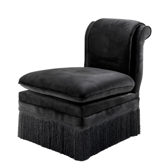 Кресло Boucheron от Eichholtz Чёрный EICHHOLTZ ДИЗАЙНЕРСКИЕ, EICHHOLTZ 062255 Черный  - Вид №1