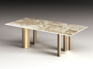 Прямоугольный выдвижной стол из керамогранита