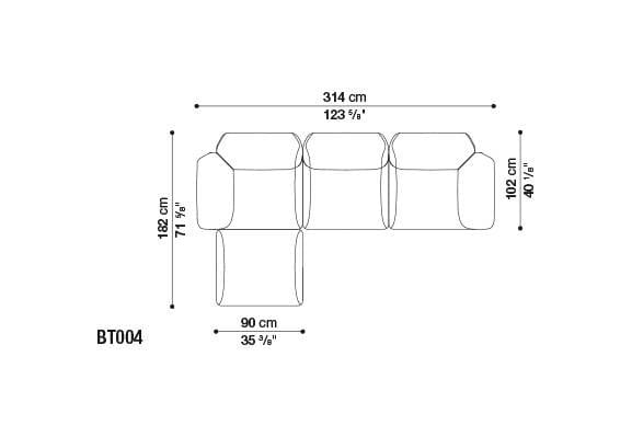 Секционный угловой диван из ткани B&B Italia Outdoor Butterfly ARCH-00072051 - Вид №9