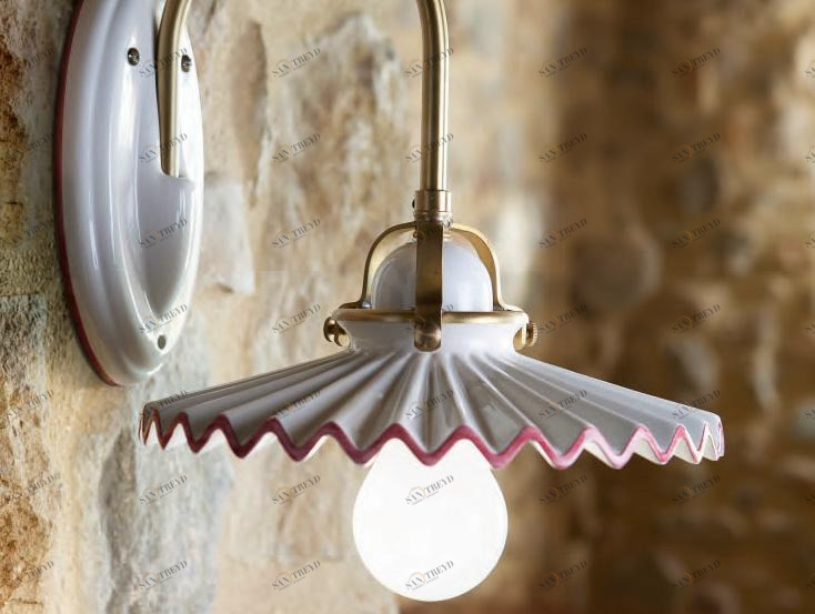 Aldo Bernardi Настенный светильник из керамики с фиксированным кронштейном Piega sun-id-1431579