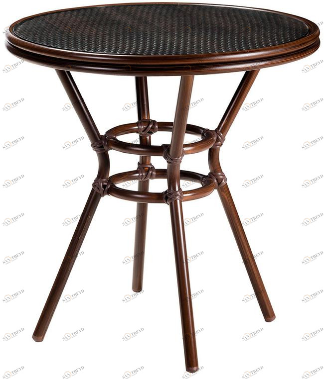 50673 Стол Патонг Glass Rattan D-70 R-HOME 870302