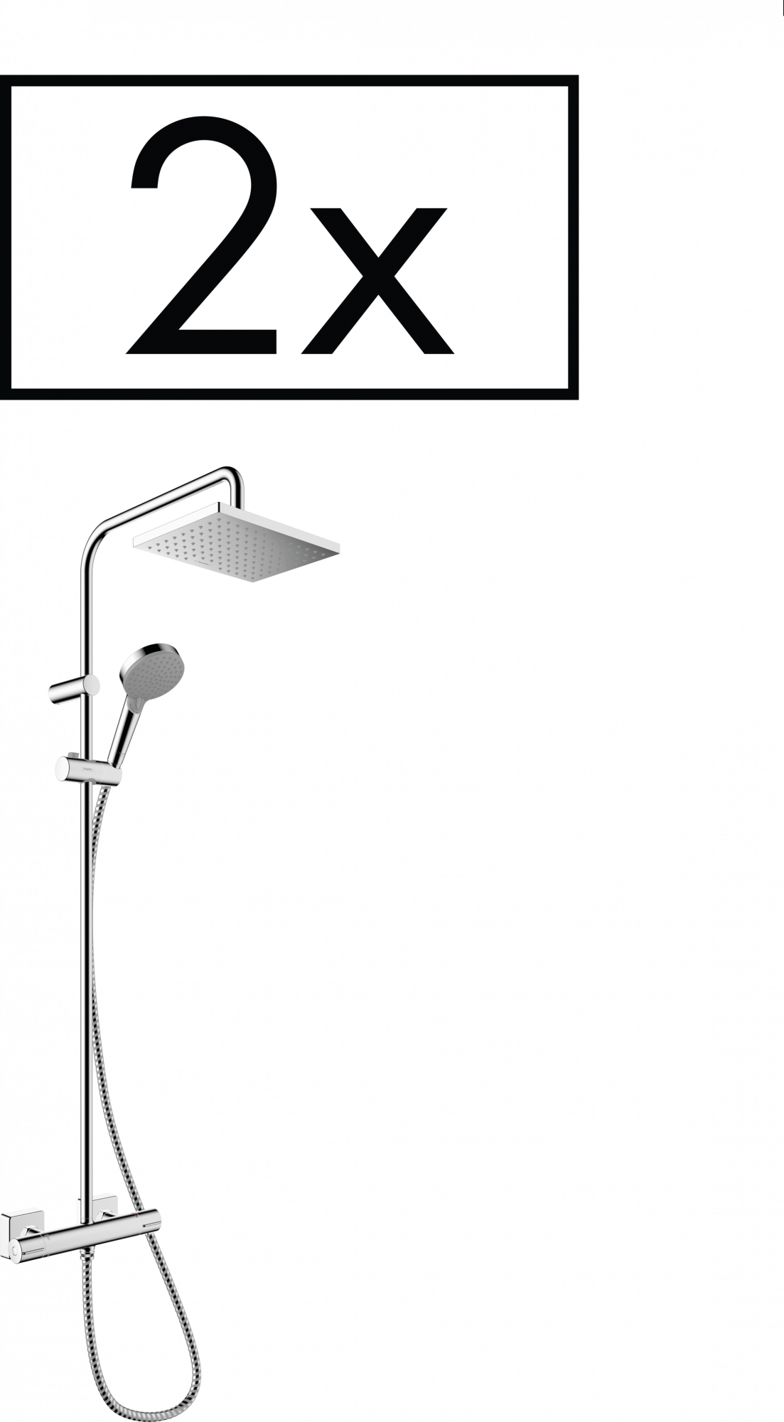 26287000 Vernis Shape Showerpipe 230 1jet с термостатом для душа, проектная упаковка (2 шт.) Hansgrohe 
