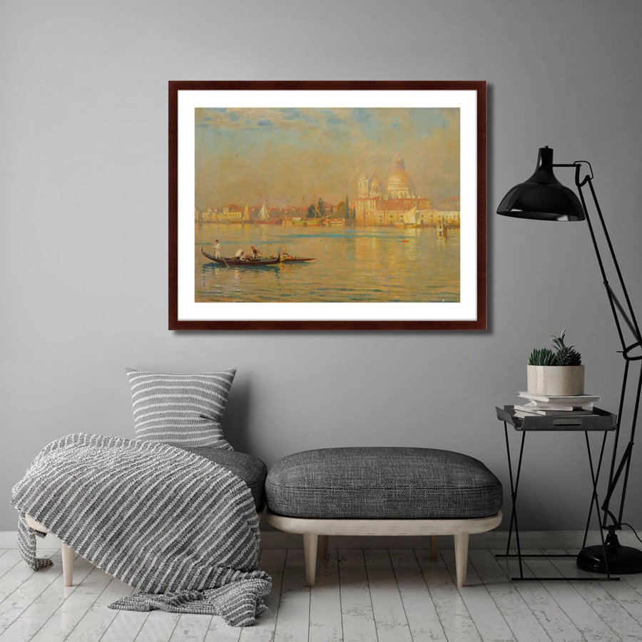 Картина в раме 78,5х100 см Venice Lagoon, 1899г. КАРТИНЫ В КВАРТИРУ  264285 Голубой;желтый;коричневый;разноцветный  - Вид №2