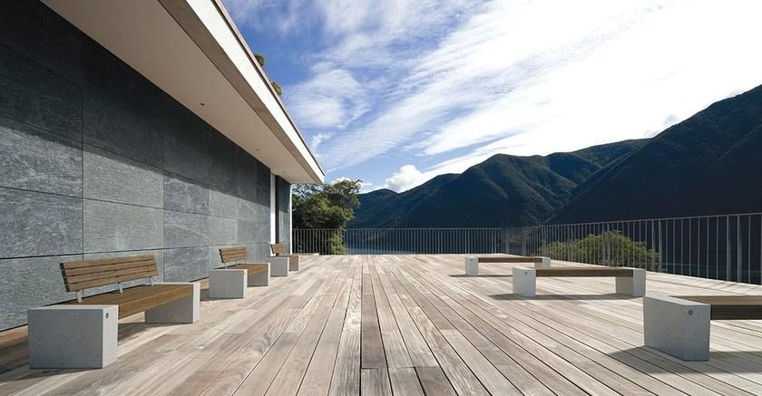 Bellitalia Деревянная скамейка со спинкой Eraclea sun-id-1459567 - Вид №3