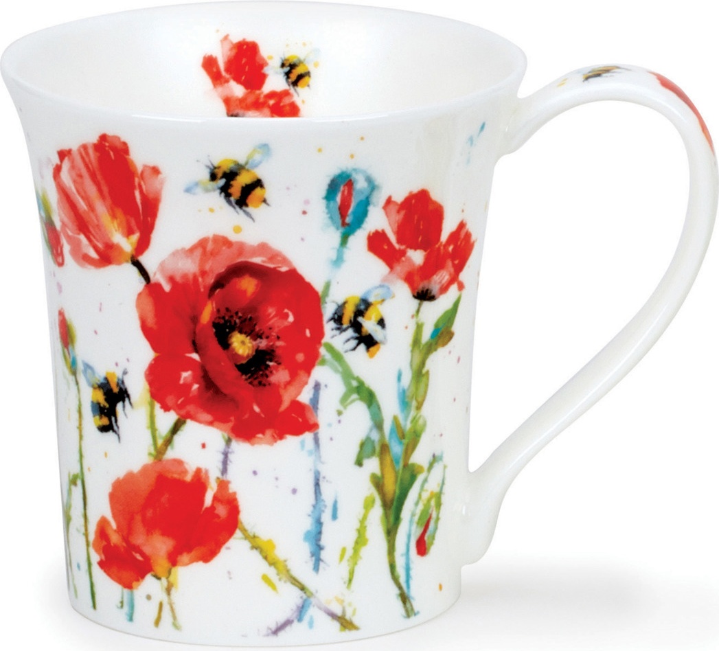 10675867 Dunoon Кружка Dunoon Пчелы и мак.Джура 210мл, фарфор Фарфор костяной 