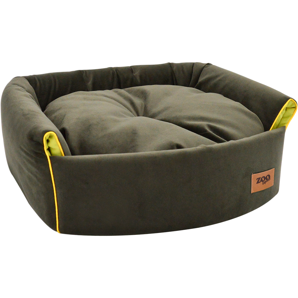 ПР0054466 Дом эстрада-трансформер для животных Ампир мебельная ткань №1 35х31х31см оливковый/зелен. ZOOEXPRESS  - Вид №1