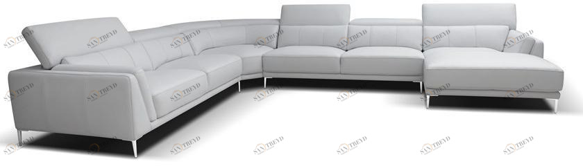 Rossini Sofas Секционный угловой диван в коже sun-id-1443356