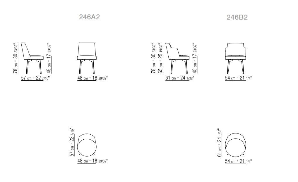Съемный тканевый мягкий стул с подлокотниками Flexform Гера ARCH-00123432 - Вид №2