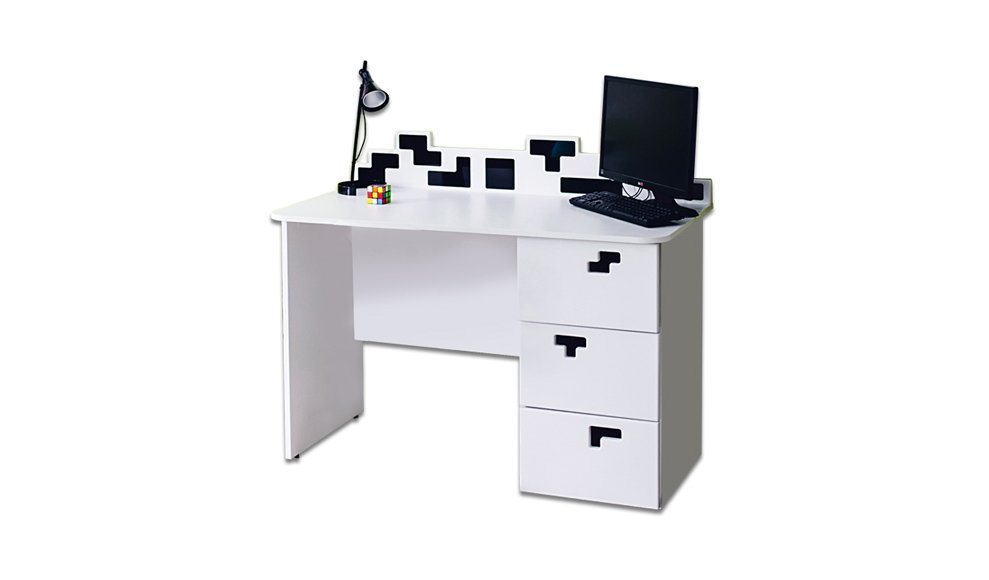 Детский письменный стол с ящиками левый "Продленка" МАНДАРИН ПРОДЛЕНКА 178743 Белый Santreyd  - Вид №1