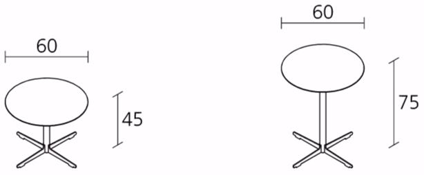 Alias Круглый лакированный журнальный столик с основанием 4 звезды Cross table sun-id-1398152 - Вид №2