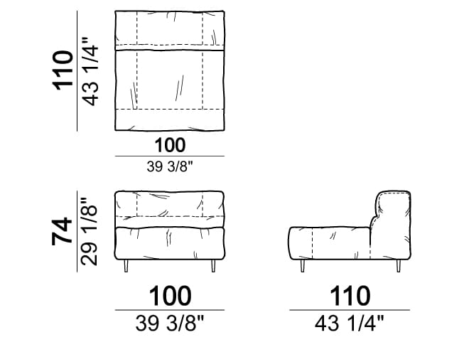 Секционный кожаный диван Arketipo CRAZY DIAMOND ARCH-00133462 - Вид №39