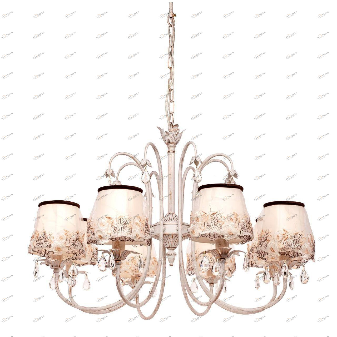 Подвесная люстра Silver Light Laura 718.51.8 SILVER LIGHT ДИЗАЙНЕРСКИЕ, LAURA WHITE 185996 Белый 