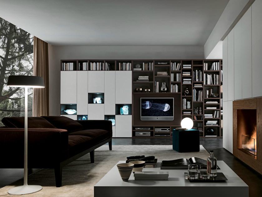 Presotto Модульная оборудованная стенка с подставкой под телевизор Pari&dispari battenti sun-id-1490381 - Вид №1