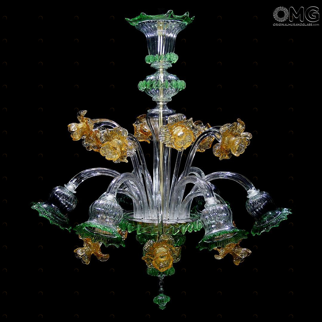 1131 ORIGINALMURANOGLASS Люстра Орхидея - Флорал - муранское стекло OMG  см 