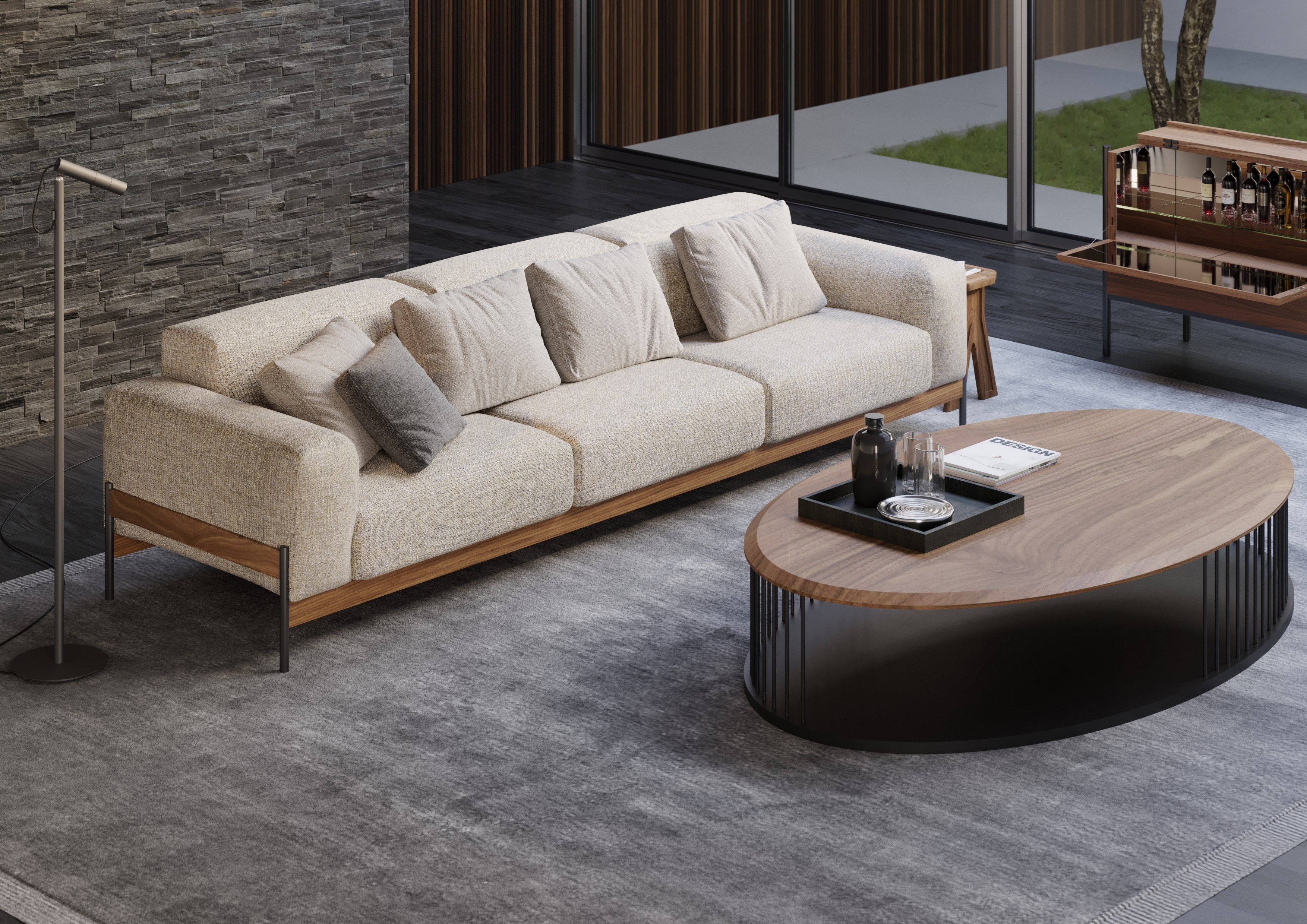 3-местный тканевый диван Wewood Bowie ARCH-00069877 - Вид №4