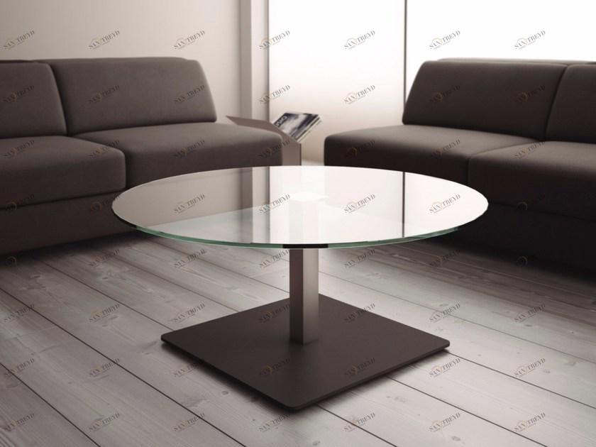Systemtronic Круглый стеклянный журнальный столик на контракт Bada sun-id-1491862