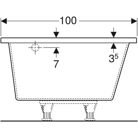 657350000 Асимметричная ванна Geberit Renova Geberit  - Вид №11