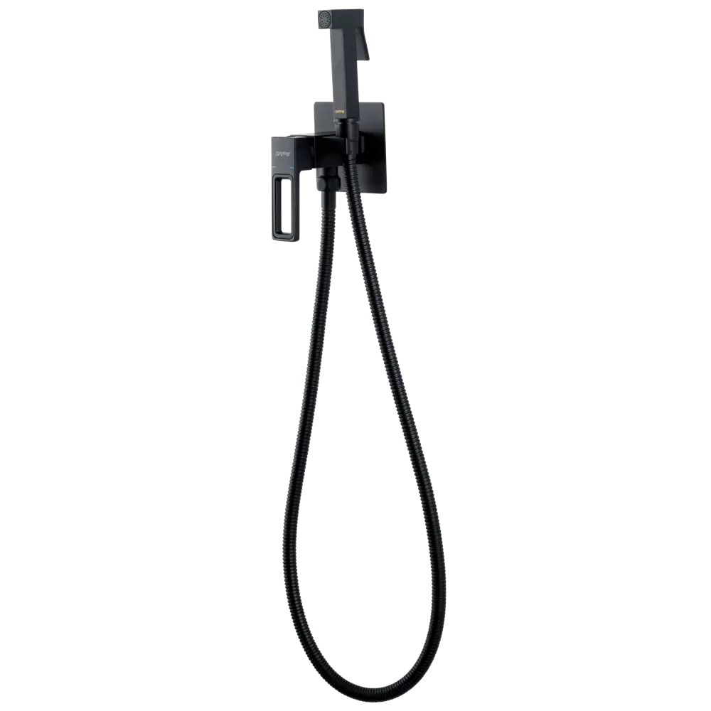 89359048 Гигиенический душ Gappo Eder GL7301-6, набор со смесителем, цвет черный матовый STLM-0985063  - Вид №1