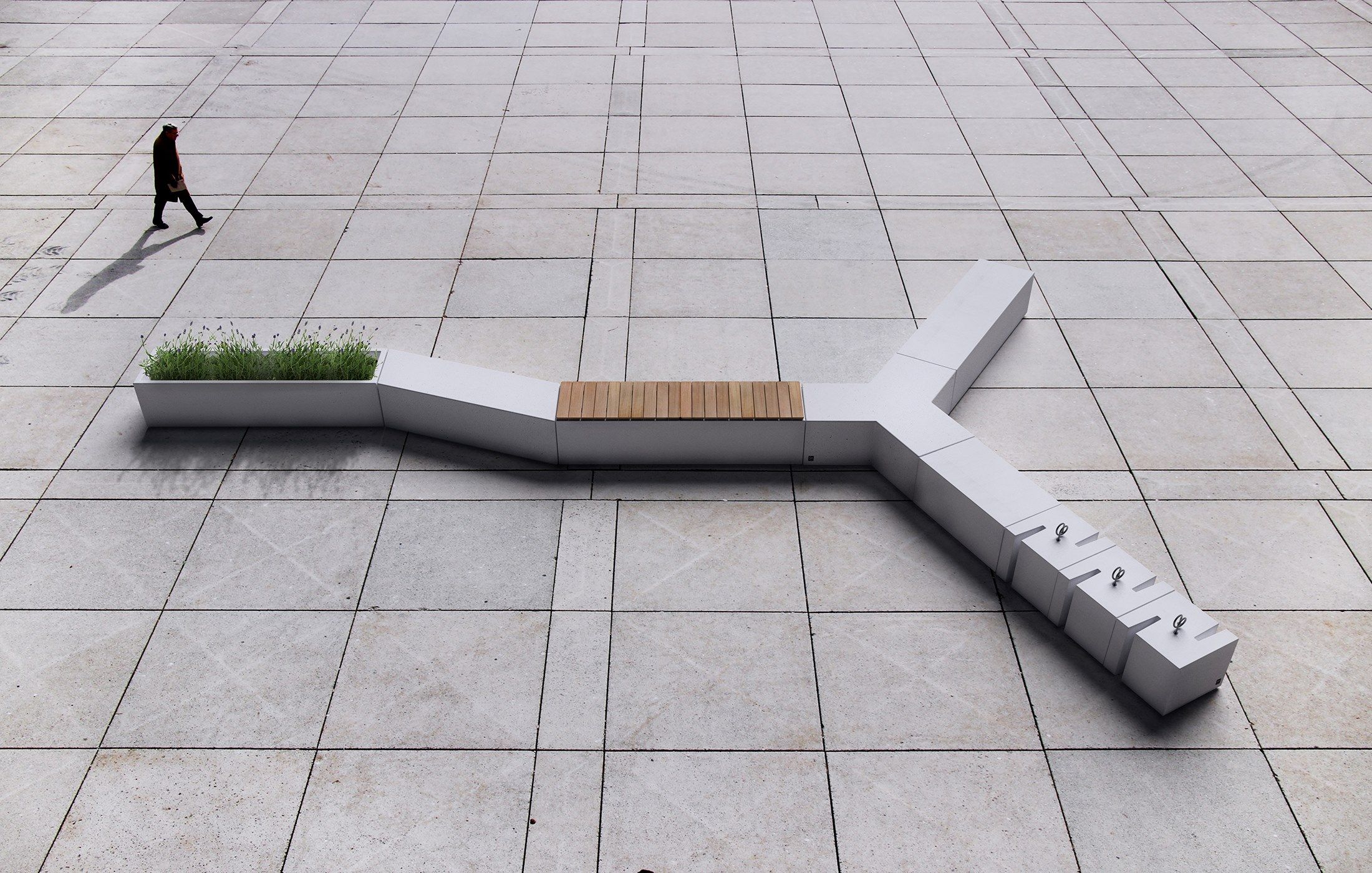 Модульная бетонная скамья без спинки SIT Box to Box ARCH-00105235 - Вид №3
