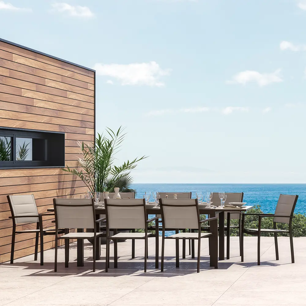 Naterial Lyra II - раздвижной садовый стол со стеклянной столешницей 84494120 STLM-0952802 - Вид №16