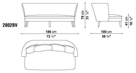 Maxalto 3-х местный тканевый диван Febo sun-id-1448458 - Вид №9