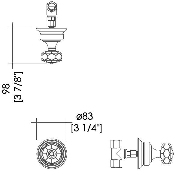 Devon&Devon Смеситель для раковины настенный King Exc-kn167 - Вид №1