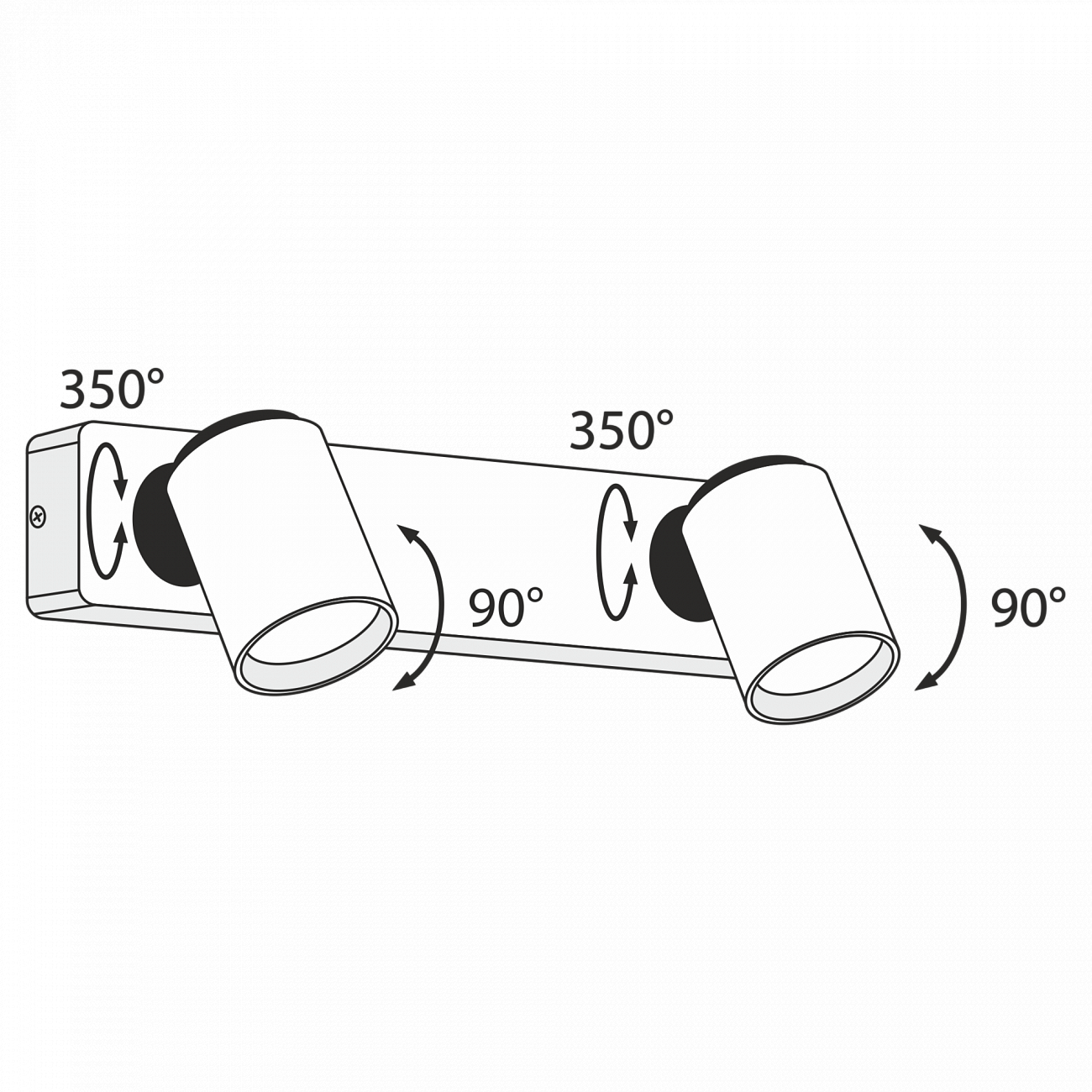 Светодиодный спот белый настенный Technical Alliot 02-W TECHNICAL CEILING & WALL, ЭЛИТНЫЕ 00-3957521 Белый  - Вид №1